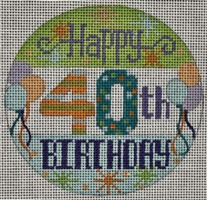 click here to view larger image of Happy 40th Birthday (hand painted canvases)