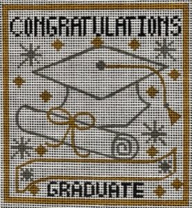 click here to view larger image of Congratulations Graduate Mortarboard (hand painted canvases)