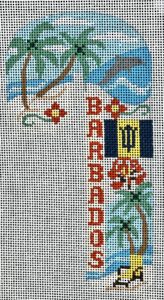click here to view larger image of Travel Candy Cane - Barbados  (hand painted canvases)