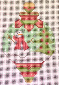 click here to view larger image of Snowman Ornament 2 (hand painted canvases)