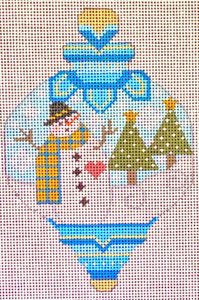 click here to view larger image of Snowman Ornament 1 (hand painted canvases)