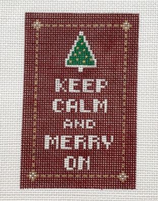 click here to view larger image of Keep Calm & Merry On (hand painted canvases)
