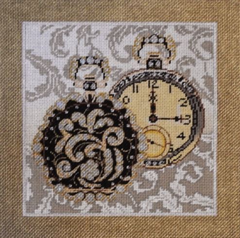 click here to view larger image of Pearl Pocket Watch  (hand painted canvases)