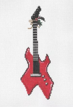 click here to view larger image of O-24 Electric Guitar Ornament (hand painted canvases)