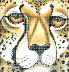 click here to view larger image of Cheetah Coaster (hand painted canvases)
