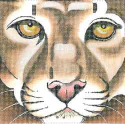click here to view larger image of Cougar Coaster (hand painted canvases)