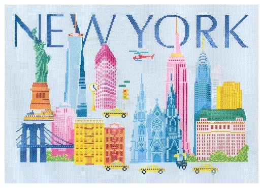 click here to view larger image of Travel Pillow - New York (printed canvas)
