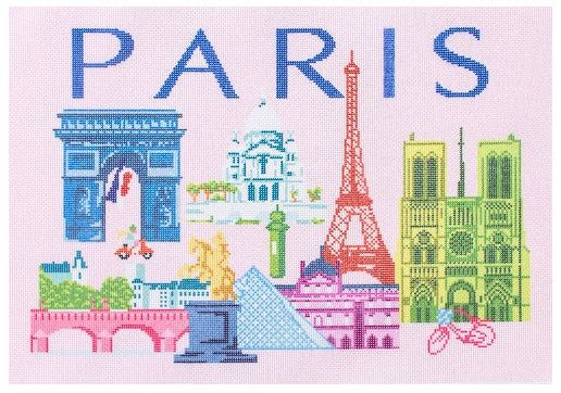 click here to view larger image of Travel Pillow - Paris (printed canvas)