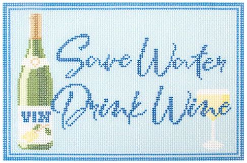 click here to view larger image of Save Water Drink Wine (printed canvas)