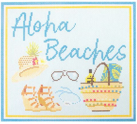 click here to view larger image of Aloha Beaches (printed canvas)