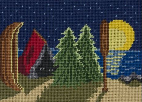 click here to view larger image of Canoodles Kit - Camp (needlepoint kits)