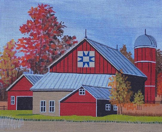 click here to view larger image of Fall Barns (hand painted canvases)