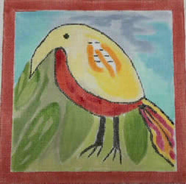 click here to view larger image of Red/Yellow Bird (hand painted canvases)