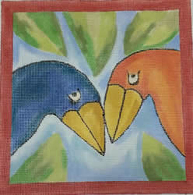 click here to view larger image of Love Birds (hand painted canvases)