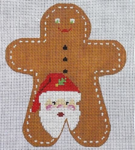 click here to view larger image of Gingerbread/Santa (hand painted canvases)
