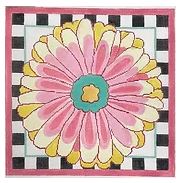 click here to view larger image of Bold Yellow/Pink Daisy (hand painted canvases)