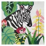 click here to view larger image of Zebra Hiding (hand painted canvases)