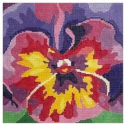 click here to view larger image of Purple/Pink Pansy (hand painted canvases)