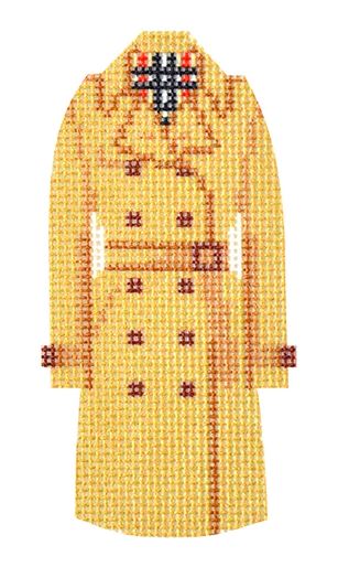 click here to view larger image of Preppy Trench Coat (printed canvas)