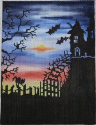 click here to view larger image of Haunted Scene (hand painted canvases)