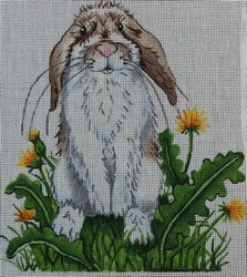 click here to view larger image of Rabbit w/Dandelions (hand painted canvases)