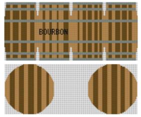 click here to view larger image of 3-D Bourbon Barrel (hand painted canvases)