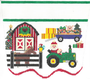 click here to view larger image of Santa on the Farm (hand painted canvases)