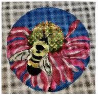 click here to view larger image of Bee on Cone Flower (hand painted canvases)