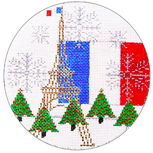 click here to view larger image of France Ornament (hand painted canvases)