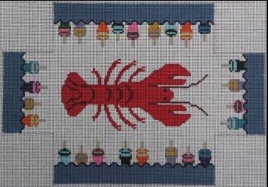 click here to view larger image of Lobster Brick Cover (hand painted canvases)