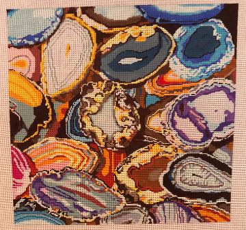 click here to view larger image of Geodes (hand painted canvases)