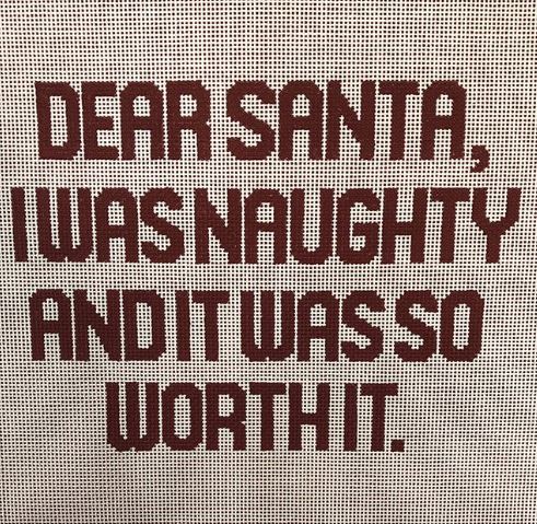 click here to view larger image of Dear Santa - Naughty ... (hand painted canvases)