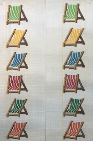 click here to view larger image of Luggage Straps - Beach Chairs (hand painted canvases)