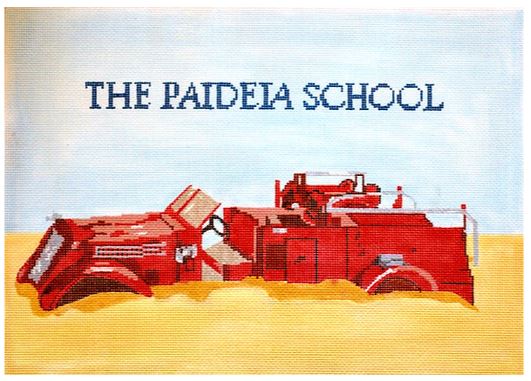 click here to view larger image of Paideia School Fire Truck (hand painted canvases)