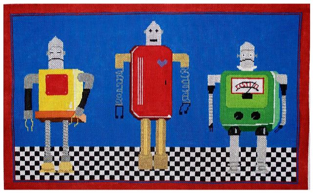 click here to view larger image of Three Robots (hand painted canvases)