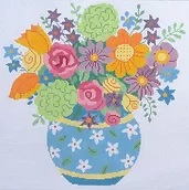 click here to view larger image of Summer Bouquet 3 (hand painted canvases)