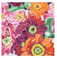 click here to view larger image of Zinnia Frenzy (hand painted canvases)