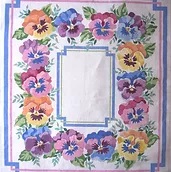click here to view larger image of Pansy Rug (hand painted canvases)