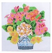 click here to view larger image of Vase of Primrose (hand painted canvases)