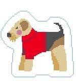 click here to view larger image of Airedale Profile (hand painted canvases)