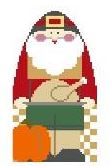 click here to view larger image of November Santa w/Stitch Guide (hand painted canvases)