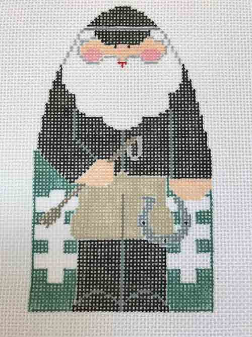click here to view larger image of Domed Equestrian Santa (hand painted canvases)