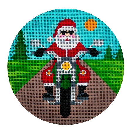 click here to view larger image of Santa Harley (hand painted canvases)
