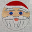 click here to view larger image of Santa Face Ornament (hand painted canvases)