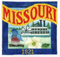 click here to view larger image of Postcard - Missouri (hand painted canvases)