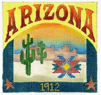click here to view larger image of Postcard - Arizona (hand painted canvases)