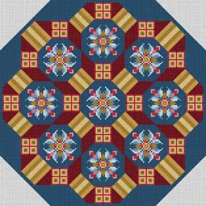 click here to view larger image of Quilt Pattern - G-829 (hand painted canvases)