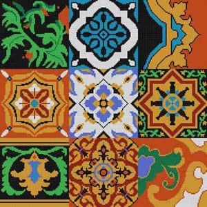 click here to view larger image of Persian Tile Pattern - LP-245 (hand painted canvases)