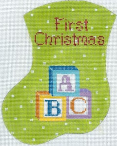 click here to view larger image of First Christmas  - Blocks (hand painted canvases)