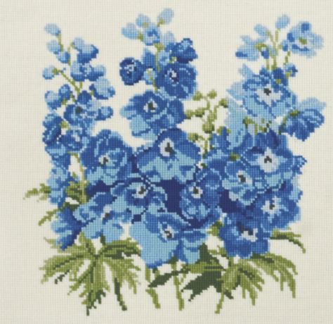 click here to view larger image of Delphinium (needlepoint kits)